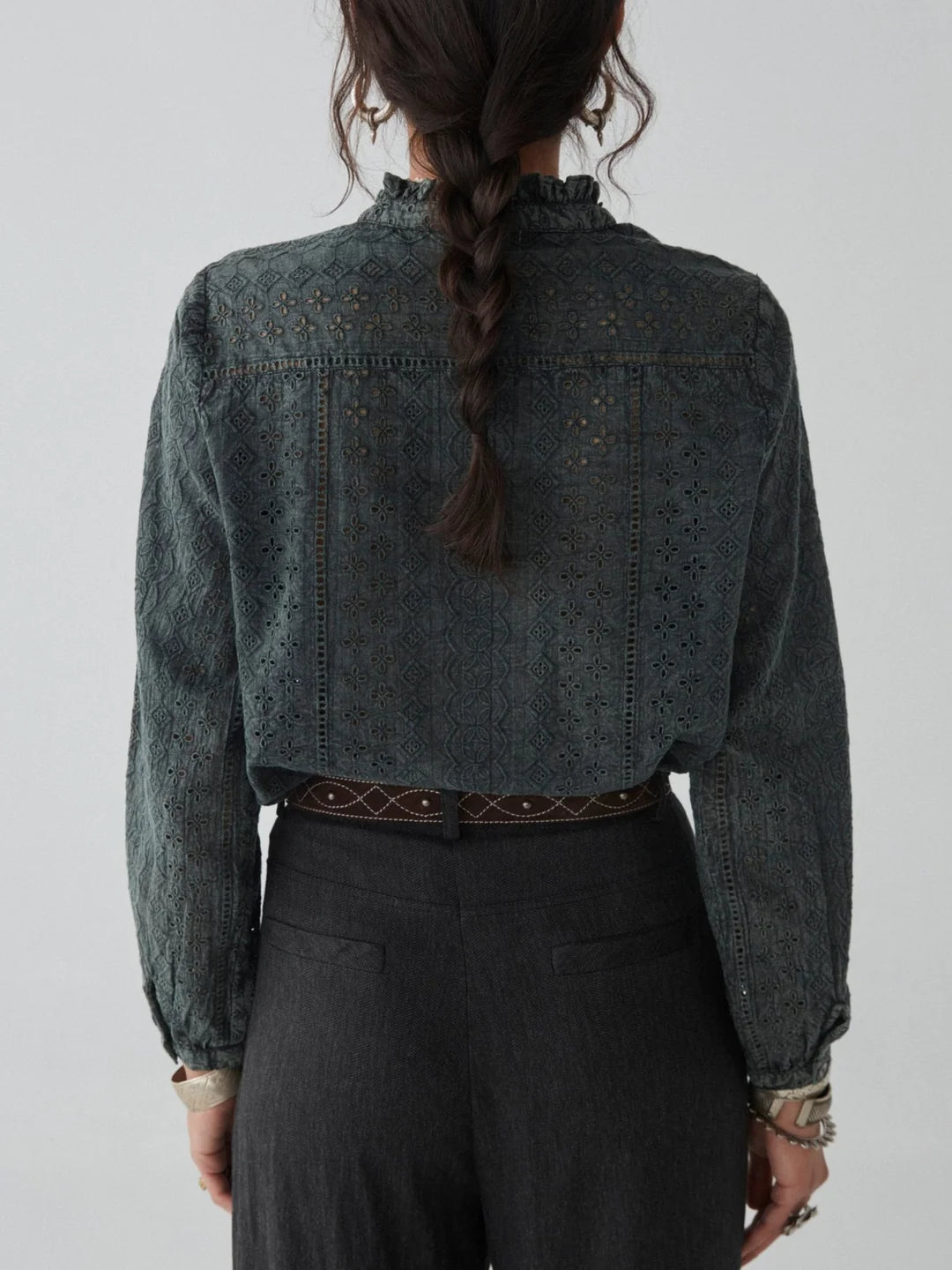 Mathilde Blouse - Gray Garden
