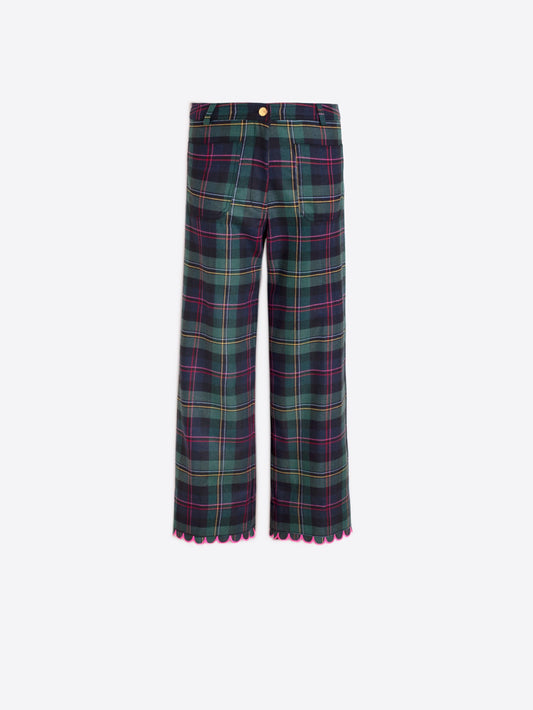 TROUSER DORIN EMB ESCOCES PERFIL ROSA