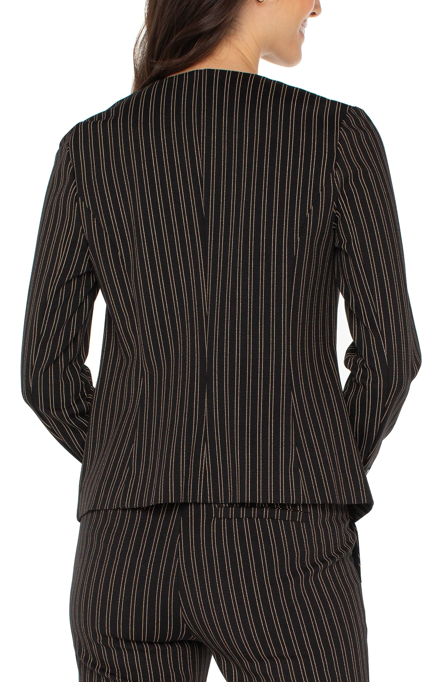 Collarless Fitted Blazer