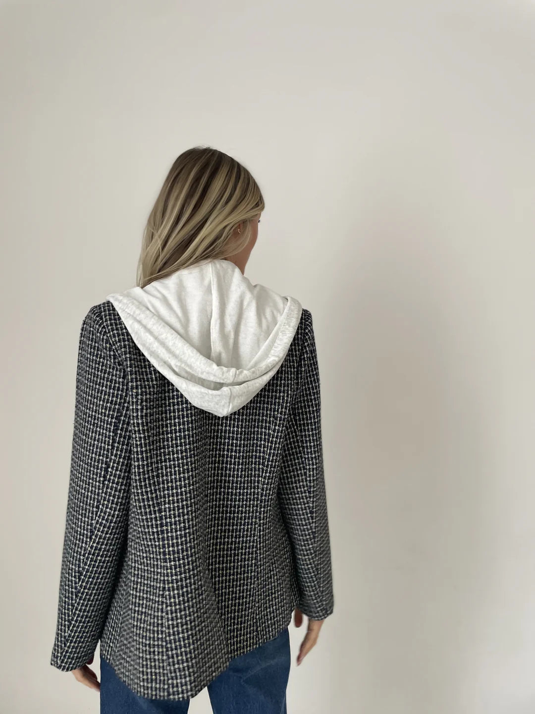 Tweed Blazer W/ Sweatshirt Insert